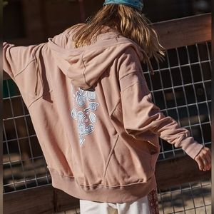 Free People Movement All Your Love Logo Hoodie L